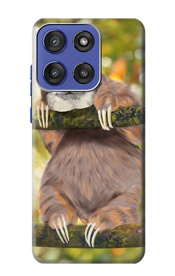 S3138 Cute Baby Sloth Paint Case For Motorola Moto G Stylus 5G (2025,2026), Edge 60 Stylus