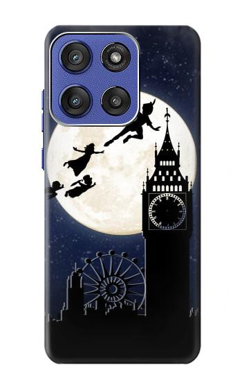 S3249 Peter Pan Fly Full Moon Night Case For Motorola Moto G Stylus 5G (2025,2026), Edge 60 Stylus