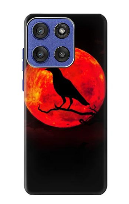 S3328 Crow Red Moon Case For Motorola Moto G Stylus 5G (2025), Edge 60 Stylus
