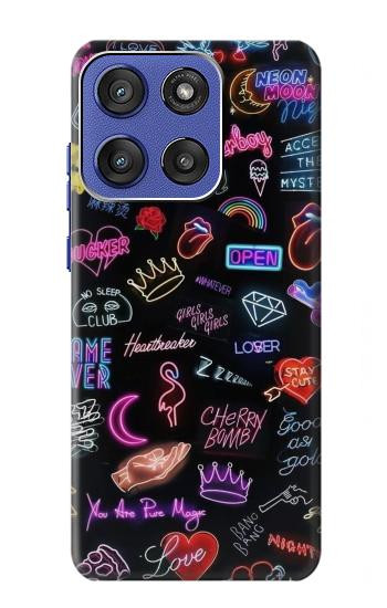 S3433 Vintage Neon Graphic Case For Motorola Moto G Stylus 5G (2025,2026), Edge 60 Stylus