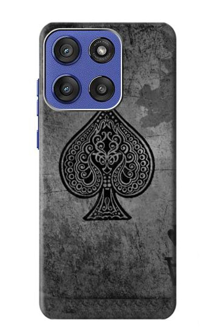 S3446 Black Ace Spade Case For Motorola Moto G Stylus 5G (2025), Edge 60 Stylus