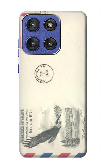 S3551 Vintage Airmail Envelope Art Case For Motorola Moto G Stylus 5G (2025,2026), Edge 60 Stylus
