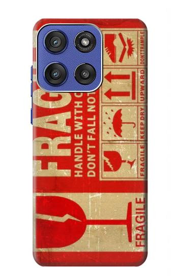 S3552 Vintage Fragile Label Art Case For Motorola Moto G Stylus 5G (2025,2026), Edge 60 Stylus