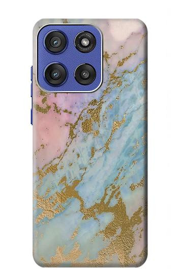 S3717 Rose Gold Blue Pastel Marble Graphic Printed Case For Motorola Moto G Stylus 5G (2025,2026), Edge 60 Stylus