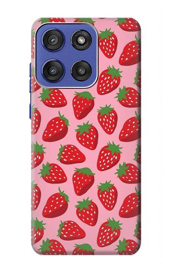 S3719 Strawberry Pattern Case For Motorola Moto G Stylus 5G (2025,2026), Edge 60 Stylus