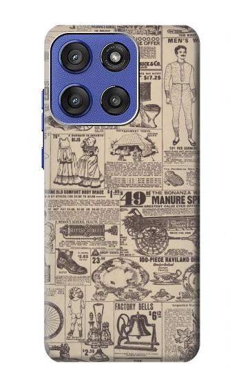 S3819 Retro Vintage Paper Case For Motorola Moto G Stylus 5G (2025,2026), Edge 60 Stylus