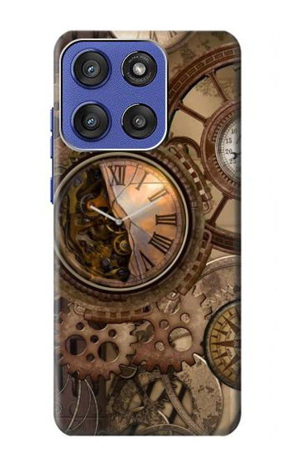 S3927 Compass Clock Gage Steampunk Case For Motorola Moto G Stylus 5G (2025), Edge 60 Stylus