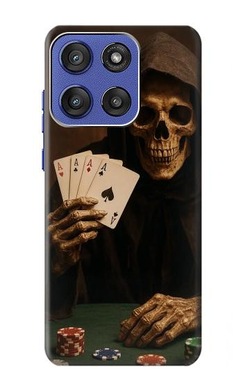 S3994 Grim Reaper Poker Win Case For Motorola Moto G Stylus 5G (2025,2026), Edge 60 Stylus