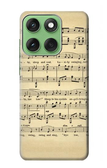 S2504 Vintage Music Sheet Case For Motorola Edge 60