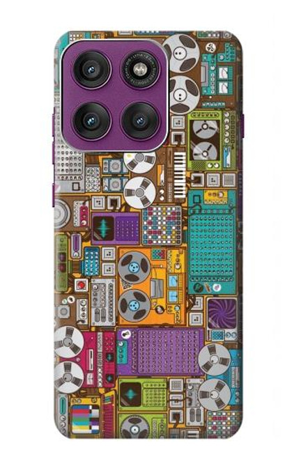 S3879 Retro Music Doodle Case For Motorola Edge 60 Pro