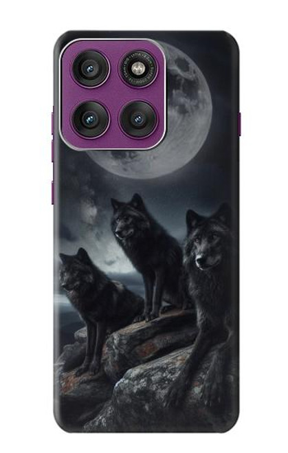 S3970 Black Wolf Full Moon Case For Motorola Edge 60 Pro