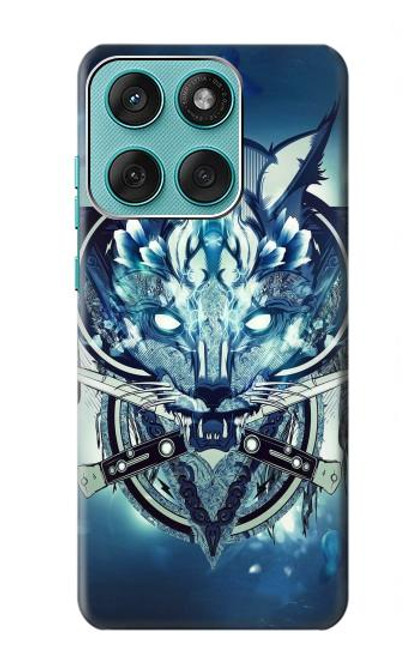 S1135 Wolf with knives Rock Case For Motorola Edge 60 Fusion