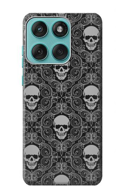 S2371 Skull Vintage Monochrome Pattern Case For Motorola Edge 60 Fusion