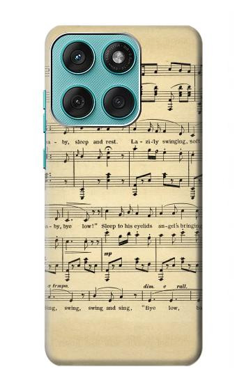 S2504 Vintage Music Sheet Case For Motorola Edge 60 Fusion