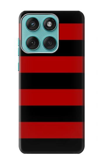S2638 Black and Red Striped Case For Motorola Edge 60 Fusion