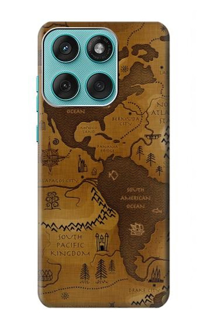 S2861 Antique World Map Case For Motorola Edge 60 Fusion