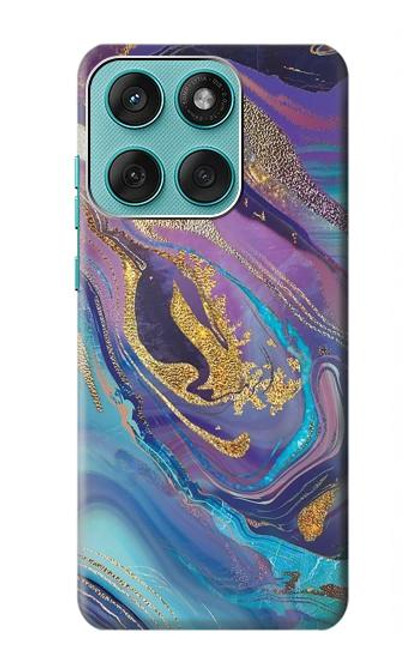 S3676 Colorful Abstract Marble Stone Case For Motorola Edge 60 Fusion