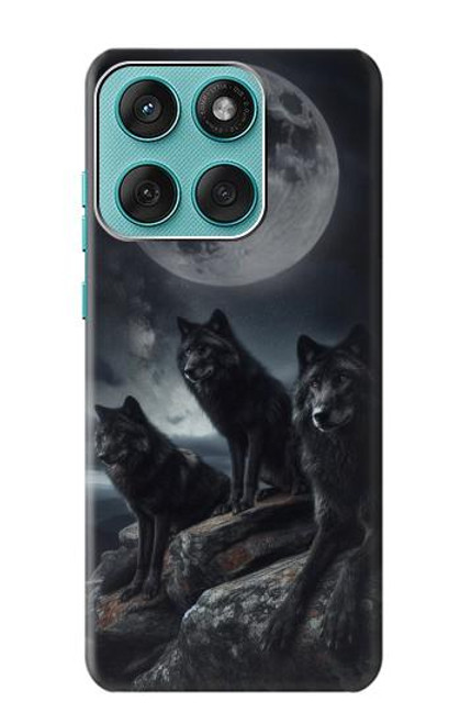 S3970 Black Wolf Full Moon Case For Motorola Edge 60 Fusion