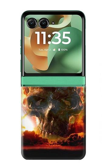 S0863 Hell Fire Skull Case For Motorola Razr 70+,60+, Razr+ (2026, 2025, 2024)