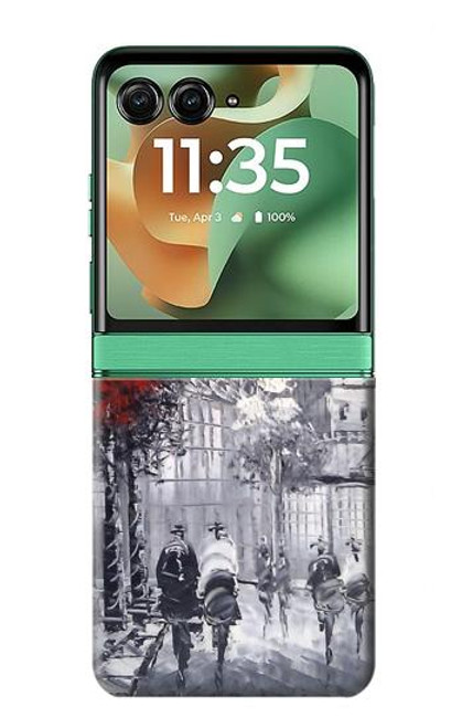 S1295 Eiffel Painting of Paris Case For Motorola Razr 60, Razr 2025