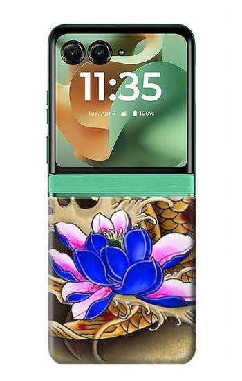 S1604 Carp Koi Fish Japanese Tattoo Case For Motorola Razr 70+,60+, Razr+ (2026, 2025, 2024)