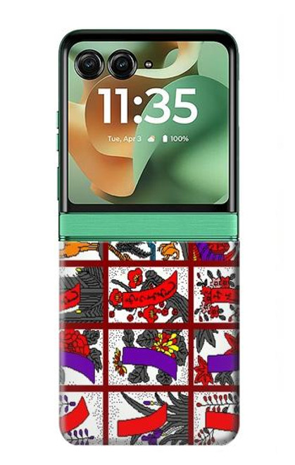 S1923 Hanafuda Japanese Flower Card Case For Motorola Razr 60, Razr 2025