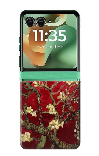 S2414 Red Blossoming Almond Tree Van Gogh Case For Motorola Razr 60, Razr 2025
