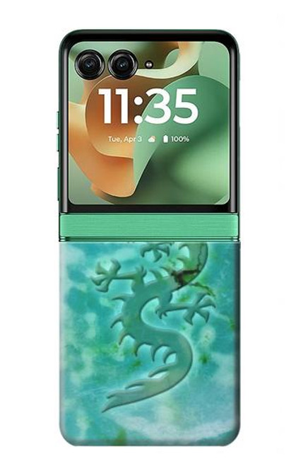 S2653 Dragon Green Turquoise Stone Graphic Case For Motorola Razr 60, Razr 2025