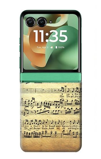 S2667 The Fowler Mozart Music Sheet Case For Motorola Razr 70+,60+, Razr+ (2026, 2025, 2024)