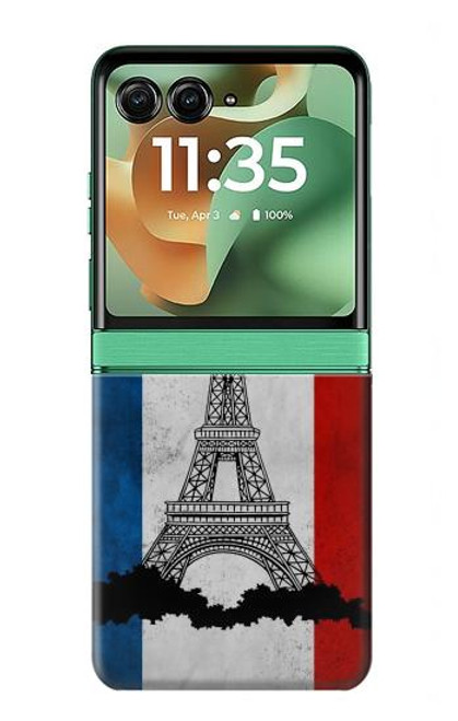S2859 Vintage France Flag Eiffel Tower Case For Motorola Razr 60, Razr 2025