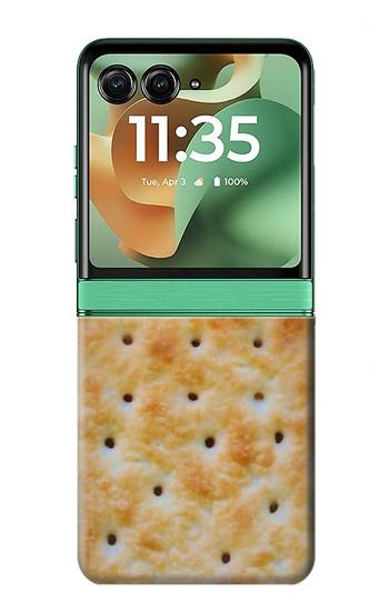 S2987 Cream Cracker Biscuits Case For Motorola Razr 70+,60+, Razr+ (2026, 2025, 2024)
