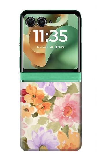 S3035 Sweet Flower Painting Case For Motorola Razr 70+,60+, Razr+ (2026, 2025, 2024)