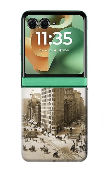 S3046 Old New York Flatiron Building Case For Motorola Razr 70+,60+, Razr+ (2026, 2025, 2024)