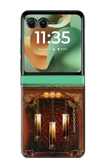 S3174 Grandfather Clock Case For Motorola Razr 70+,60+, Razr+ (2026, 2025, 2024)