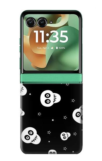 S3261 Smile Skull Halloween Pattern Case For Motorola Razr 70+,60+, Razr+ (2026, 2025, 2024)