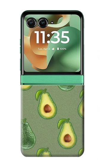 S3285 Avocado Fruit Pattern Case For Motorola Razr 70+,60+, Razr+ (2026, 2025, 2024)