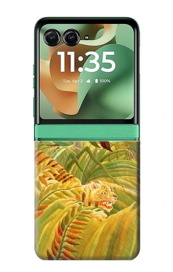 S3344 Henri Rousseau Tiger in a Tropical Storm Case For Motorola Razr 70+,60+, Razr+ (2026, 2025, 2024)