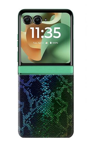 S3366 Rainbow Python Skin Graphic Print Case For Motorola Razr 70+,60+, Razr+ (2026, 2025, 2024)