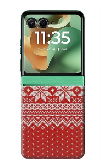 S3384 Winter Seamless Knitting Pattern Case For Motorola Razr 70+,60+, Razr+ (2026, 2025, 2024)