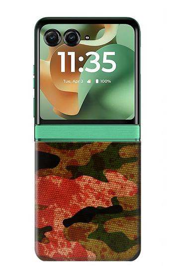 S3393 Camouflage Blood Splatter Case For Motorola Razr 70+,60+, Razr+ (2026, 2025, 2024)