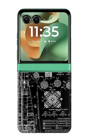 S3436 Apollo Blue Print Case For Motorola Razr 70+,60+, Razr+ (2026, 2025, 2024)