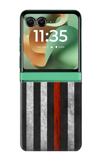 S3472 Firefighter Thin Red Line Flag Case For Motorola Razr 70+,60+, Razr+ (2026, 2025, 2024)