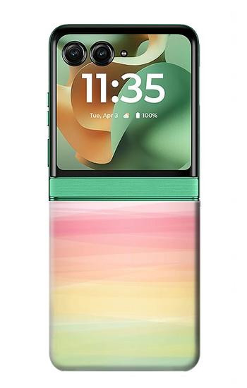 S3507 Colorful Rainbow Pastel Case For Motorola Razr 70+,60+, Razr+ (2026, 2025, 2024)