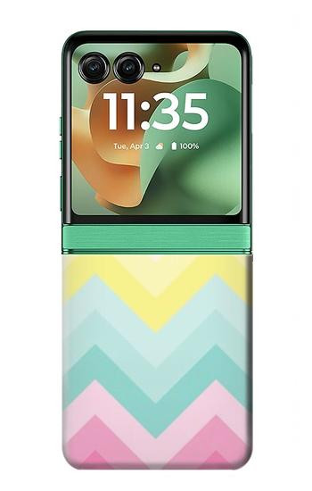 S3514 Rainbow Zigzag Case For Motorola Razr 70+,60+, Razr+ (2026, 2025, 2024)
