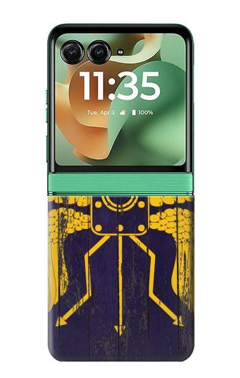S3546 Roman Shield Blue Case For Motorola Razr 70+,60+, Razr+ (2026, 2025, 2024)