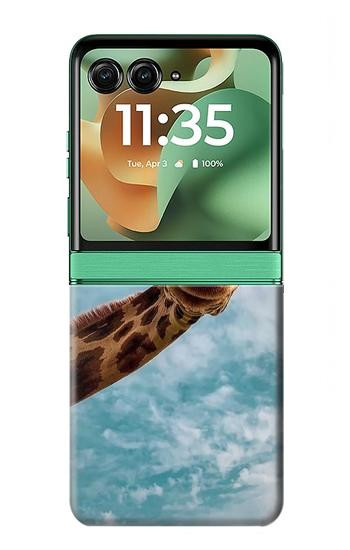 S3680 Cute Smile Giraffe Case For Motorola Razr 70+,60+, Razr+ (2026, 2025, 2024)