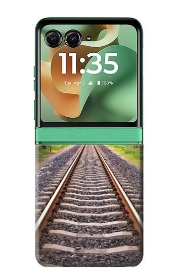 S3866 Railway Straight Train Track Case For Motorola Razr 70+,60+, Razr+ (2026, 2025, 2024)