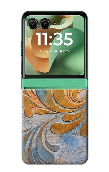 S3875 Canvas Vintage Rugs Case For Motorola Razr 70+,60+, Razr+ (2026, 2025, 2024)