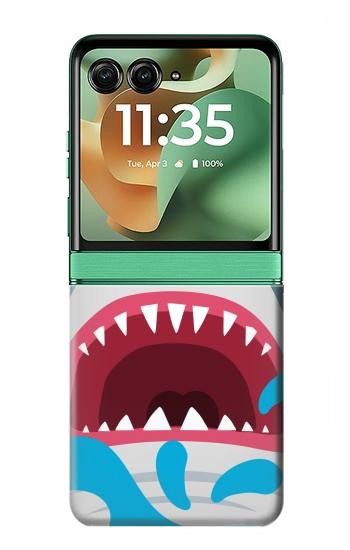 S3947 Shark Helicopter Cartoon Case For Motorola Razr 70+,60+, Razr+ (2026, 2025, 2024)