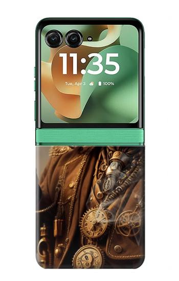 S3949 Steampunk Skull Smoking Case For Motorola Razr 70+,60+, Razr+ (2026, 2025, 2024)